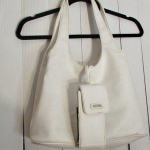 Nine West White Handbag with Small Purse